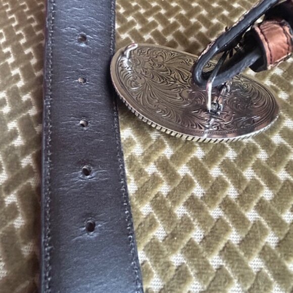 Cody James Men's Longhorn Hand Made Western Embossed Leather Belt New 34 - Picture 9 of 16